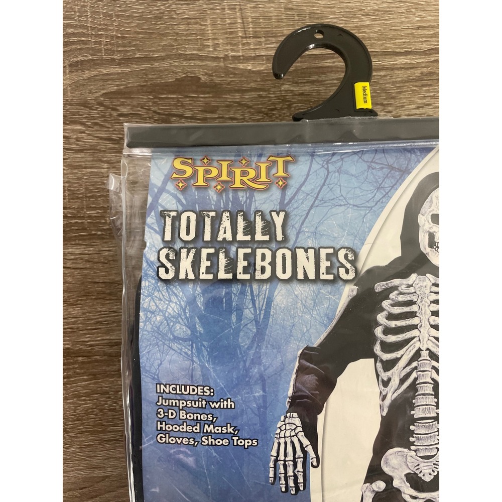 Spirit Halloween Totally Skelebones Kids Skeleton Costume Medium 8-10 3D Bones - Picture 5 of 8